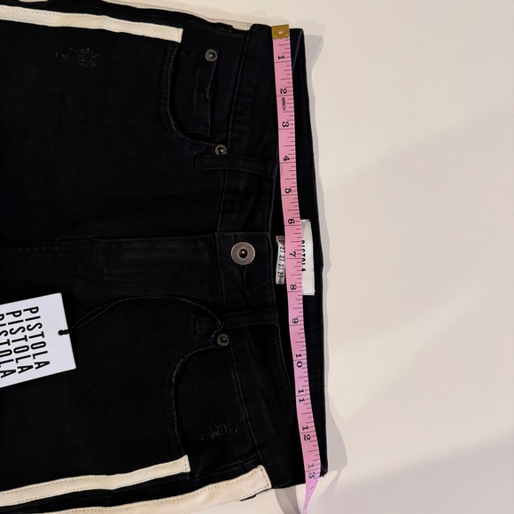 PISTOLA Womens  Berlin Night Black with White Side Stripe Audrey Skinny Jeans - Picture 5 of 9